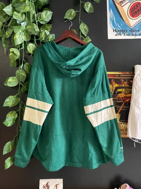 Minnesota Wild Hockey Hoodie Y2K Forest Green Sportswear NHL Lace Up Logo Authen – photo 13